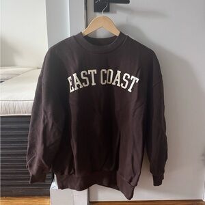 OAK + FORT Brown ‘East Coast’ Crewneck Sweater